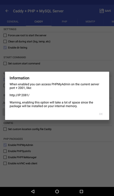 PHPMyAdmin情報